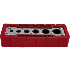 DAYTOOLS Drilling template BS-212, sturdy aluminium guide bushes, 6 bore diameters (2 to 12 mm), robust plastic housing, ideal for DIY enthusiasts and professionals
