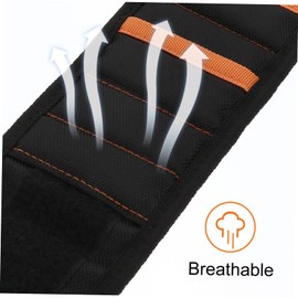 Operitacx 2 Stück Magnetarmband Mit Schnalle Gürtel Riemen Flexibel Für Klempner Elektriker Inklusive Gadget Magnetischer Werkzeughalter 1680D Oxford Stoff Schwarz