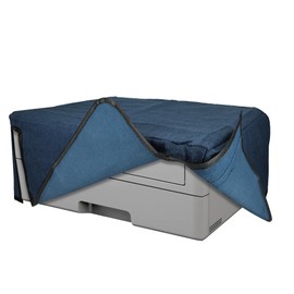 kwmobile Linen Dust Cover Compatible with Brother HL-L2310D / L2350DW / L2370DN / L2375DW Dust Cover - Printer Protection - Blue Grey