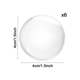 Littlegaofei Ding 6 Piece Clear Round Floor Rubber Door Stop, Suitable for All Hard Floors to Ensure Our Doors and Walls are Protected