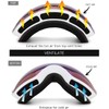 JULI Kids Ski Goggles,Interchangeable Double Layer Spherical Lens,OTG Anti-Fog Snowboard