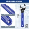 WORKPRO Wide Mouth Adjustable Wrench, 200mm Metric Adjustable Spanner with
