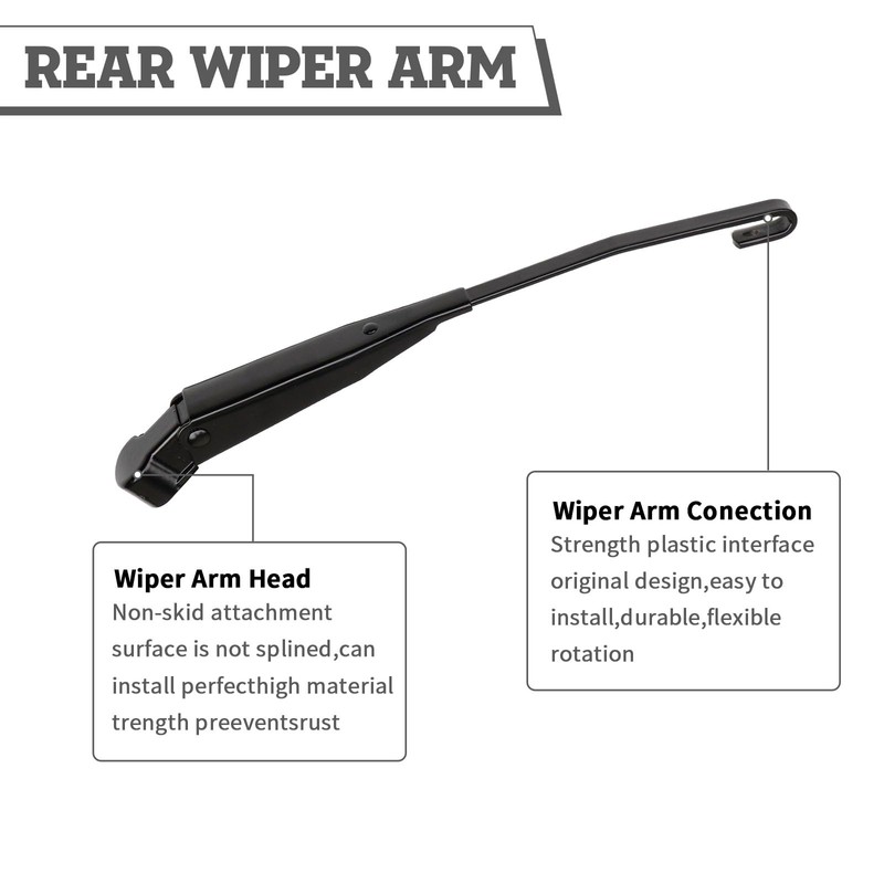 HODEE Splined Application Rear Wiper Arm Blade Set Replacement for