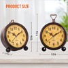 Battery Alarm Clock,Night Light,Vintage Hangable Super Silent Non Ticking Analog