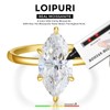 LOIPURI 4CT Marquise Moissanite Engagement Ring for Women