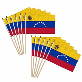 Venezuela 12x18in Stick Flag - 1 dozen pack
