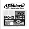 D'Addario .053 EXP Coated 80/20 Bronze Single String