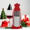 uxcell 4 Pcs Wine Bottle Gift Bags with Drawstrings, Clear