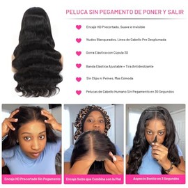 Pelucas de cabello humano sin pegamento de 28 pulgadas, precortadas, cierre de 5 x 5 pulgadas, ondulado, preestilizado | Wear and go,Closure Wigs,Begi