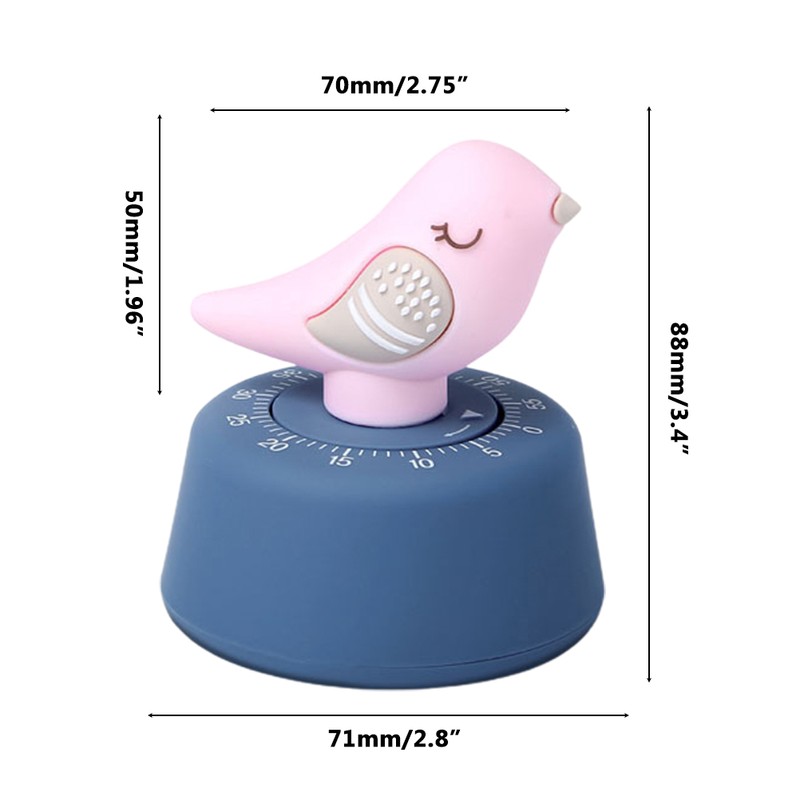 Cute Cartoon Bird Timer Kitchen Alarm Timer Time Management Tool