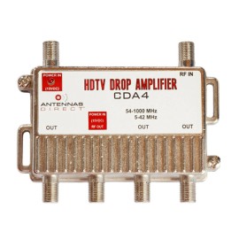AntennaDirect 4-WAY HDTV CATV RF/UHF/VHF/TV Antenna Signal Distribution Booster Amplifier AD