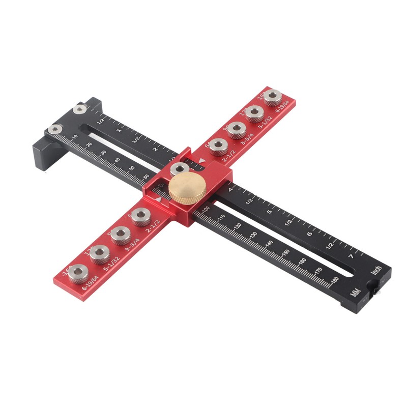 Handle Punch Locator Aluminum Alloy Drill Guide Locator Wood Drilling