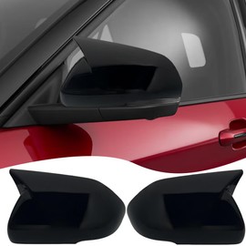 Rear View Mirror Cover, for Ford Explorer 2020 2021 2022 2023 2024 2025 - Bright Black Turn Signal Housing Cover Accessories