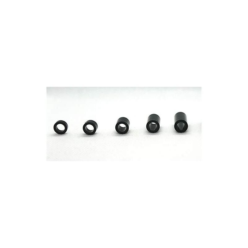 Black Spacers Nylon Cylindrical Unthreaded M6 x 5mm Length, 6.3mm
