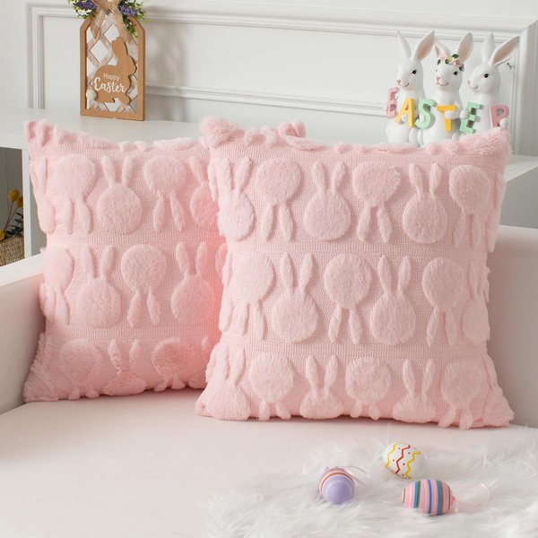 Kevin Textile Easter Pillow Covers 18 x 18 Inch Set