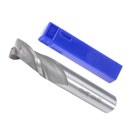 CoCud 2-Flute Spiral End Mill Bits, 10mm Diameter 22mm Length, High Speed Steel Straight Milling Cutter with Storage Case- (Applications: for Plywood Hardwood Plastic),