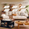 Sloth Flower Pattern Collapsible Box - 17x11.5x10.5 Inch Foldable Storage