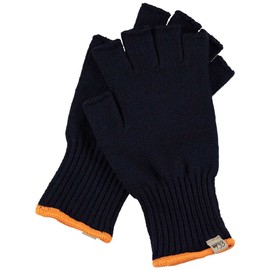 Minus33 Merino Wool Fingerless Gloves - Warm Knitted Gloves - Hunting Gloves - Half Finger Gloves - Navy - Small