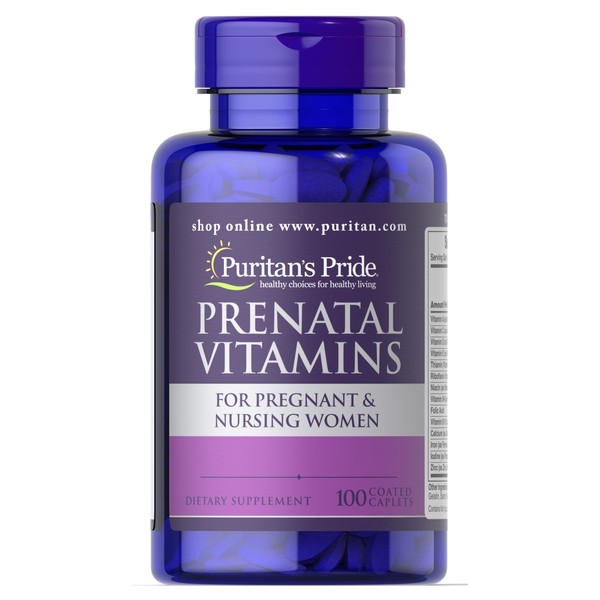 Puritan's Pride Prenatal Vitamins-100 Caplets
