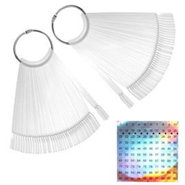 Nail Swatch Sticks Professional Nail Swatches Nail Colour Display Swatches Nail Samples Sticks with Metal Buckle Nail Swatch Nail Display Tips for Salon and Beginners