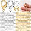 Pack of 360 Jump Rings for Jewellery Making, Lobster Clasp