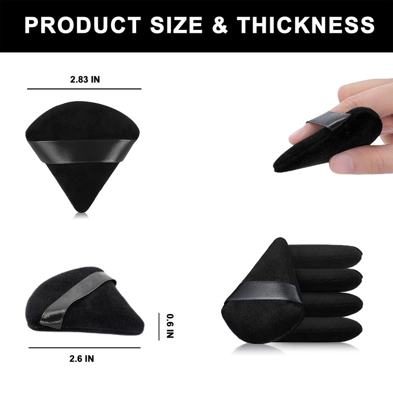 Farsa Life 9 pcs Powder Puff - Velour Triangle Makeup