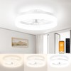 VOLISUN Low Profile Ceiling Fans with Lights and Remote,15.7in Modern