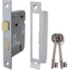 3 Lever Polished Chrome Mortice Sashlock 65mm, Door Lock with