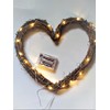 Lighted Heart Wreath with Battery Powered LED Lights for Proposal,