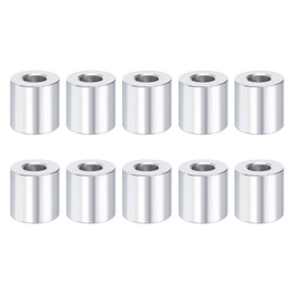HiPicco Aluminum Spacers 1/2" Bore x 1" OD x 5/16" Length Unthreaded Standoff Bushing Plain Finish Round Metal Spacer, Fits Screws Bolts Rods 1/2" or M12, Oxidized Finished 10 Pack