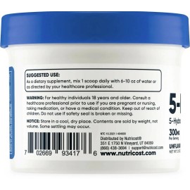 Nutricost 5-HTP Powder 25 Grams (300mg Per Serving)