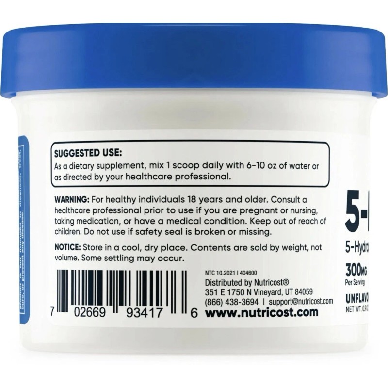 Nutricost 5-HTP Powder 25 Grams (300mg Per Serving)