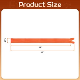 sourcing map 2pcs #5 Sewing Invisible Zippers 18 Inch Resin Hidden Replacement Coil Zipper for DIY Craft Bag Garment Home Textile Clothes, Orange Red
