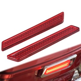 Saddlebag Latch Lights Motorcycle LED Side Marker Turn Signals Running Brake Lights Fit for Harley Touring Electra Glide Road King Street Glide Road Glide Ultra Limited 2014-2023 (Red Lens)