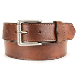 Yoder Leather Company Amish Made Oil Tanned Belt with Scalloped Tabs (38, Brown)