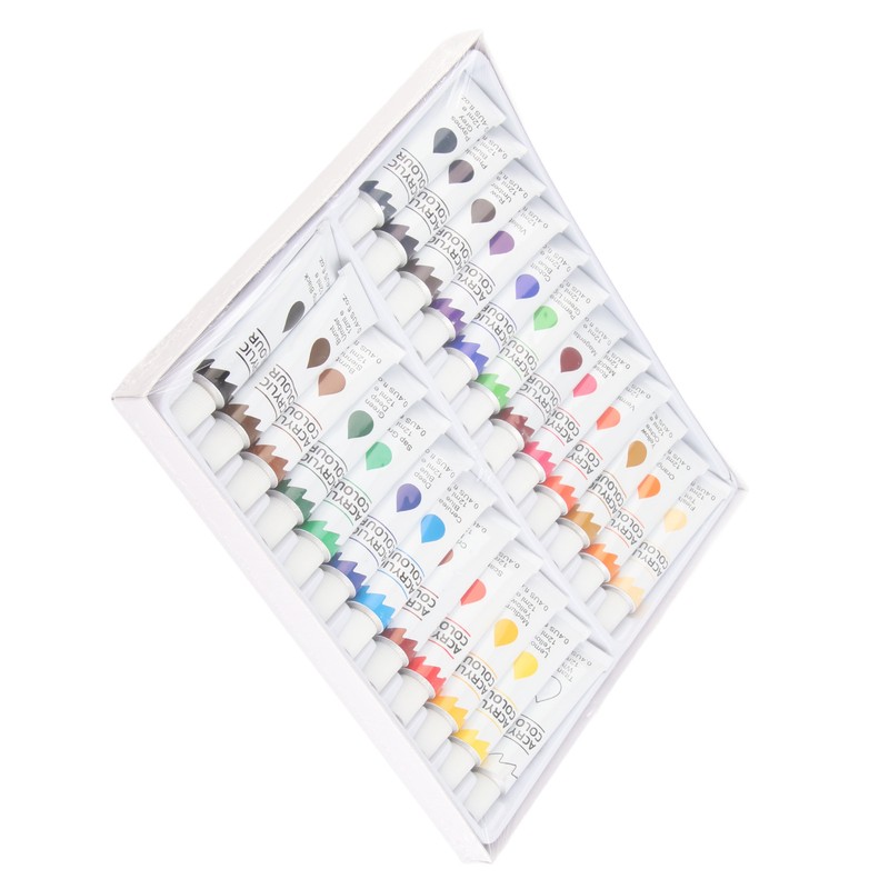 24 Colors 12ml Acrylic Pigment DIY Painting Drawing Accessory Colorful