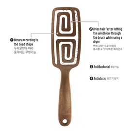 Yao Vented Brush Mini – Curly Scalp Hair Brush for Curly Thin Short Dry Wavy Wet Hair with Flexible Design for men, women, and kids Portable size