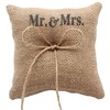 Laurel & Mason Natural Jute Wedding Ring Pillow - Mr