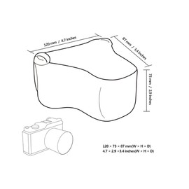 JJC Neoprene Camera Case Protective Sleeve Pouch for Sony ZV-E10 A6000 A6100 A6300 A6400 A6500 A5100 A5000 + E 16-50mm Lens/DSC-RX1RII RX1R RX1 & Other Camera w/Lens Below 4.7 x 2.9 x 3.4(W x H x D)