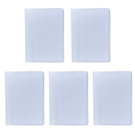 TSUKURIRO Card Case Insert Only 5 Pieces Set Holder Clear Handmade DIY Craft Leather Craft (10 Pages, 20 Pockets)