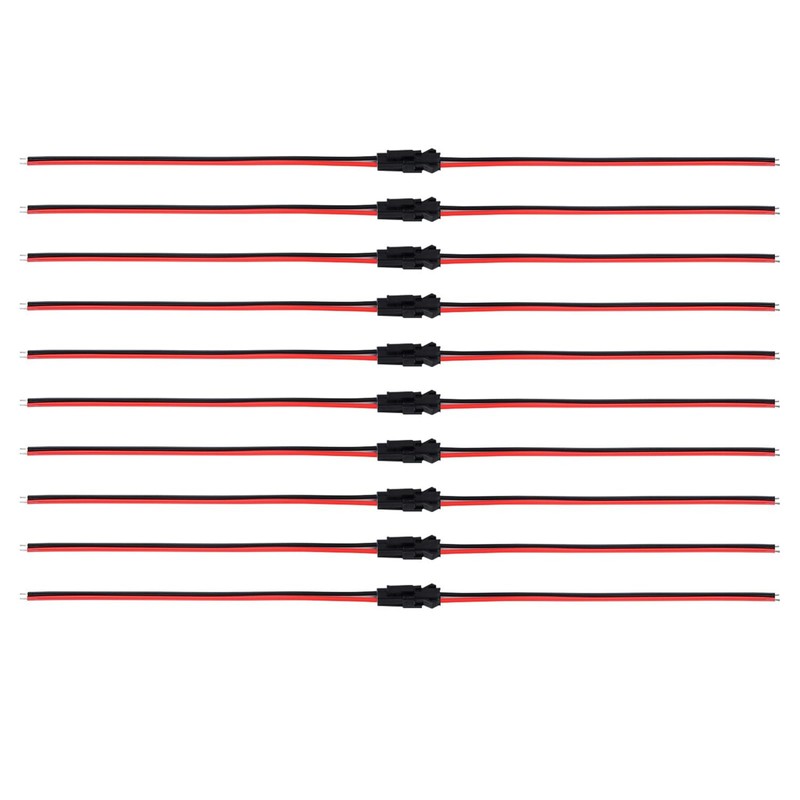 22 AWG 2 Pin Plug Male and Female Connector Adapter