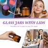 30 Pcs 4 oz Amber Glass Jars with Black Lids