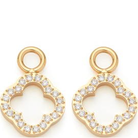 Leonardo Jewels Beauty's Norma 023530 1 Pair of Charms Pendants Stainless Steel Gold-Coloured Suitable for Hoop Earrings Jewellery Gift for Women, Stainless Steel, No Gemstone