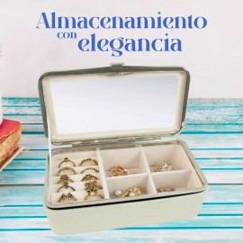 J.H. Company Alhajero Organizador Con Espejo Mediano Estuche Joyero T992