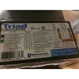 TRIAD C2642UNVBE ELECTRONIC BALLAST WITH HOUSING