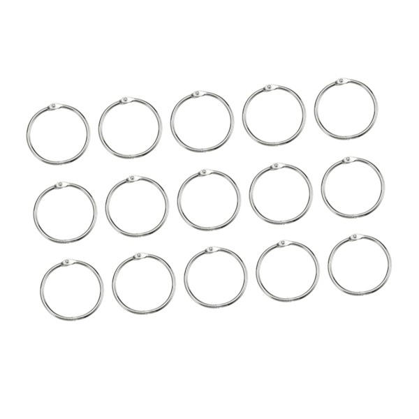 LALAFINA 100pcs Loose-Leaf Binding Rings DIY Connective Hoops for Albums