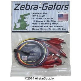 Med Zebra-Gator 8 24in Jmpr Wires 15A