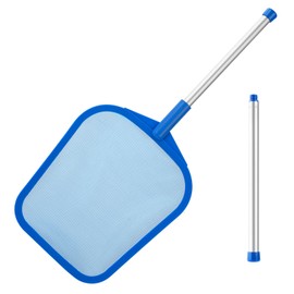 Tavaleu Pool Skimmer, Hot Tub Skimmer Spa Net with Pole, 26'', Ultra Fine Mesh Skimmer Rake, Swimming Pool Leaf Skimmer Net with Aluminum Pole, Spa Hot Tub Skimmer for Fast Cleaning, Leaves, Debris