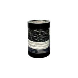 Kàllos 1.6–inch Metallic Elastic Hair Ties Multi-Colored Hair Wire Ties for kids, Elegance Premium Metal Hair Ties (1.6 inch, Black&Silver multi)