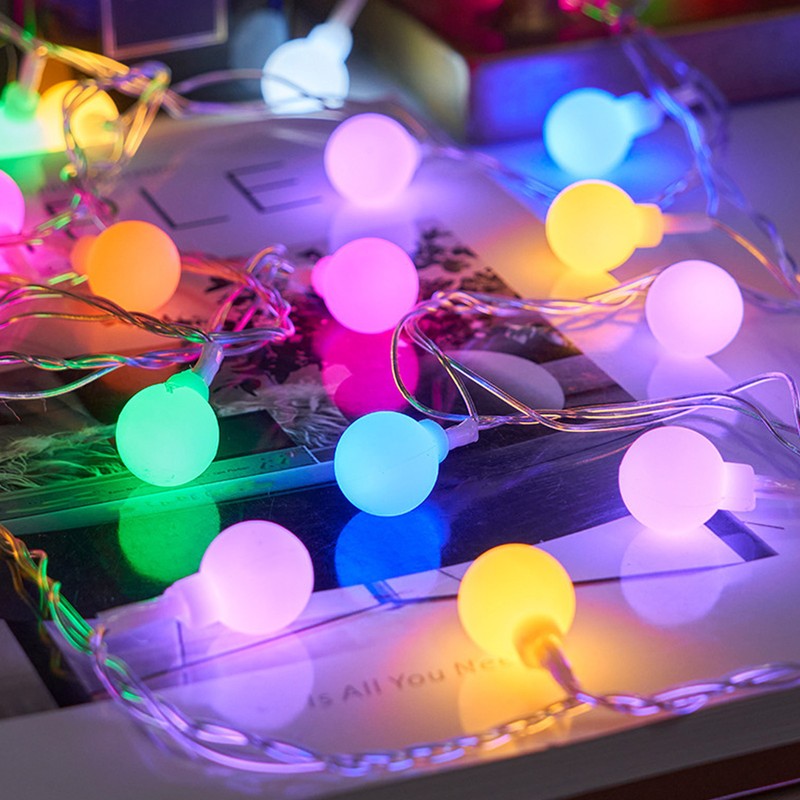 39.4ft LED Colorful Globe Lights with 100 LED Bulbs IP65